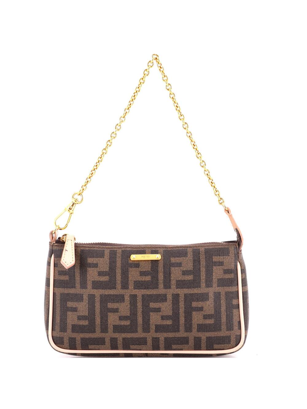 Fendi Chain Pochette Zucca Coated #370368F92B